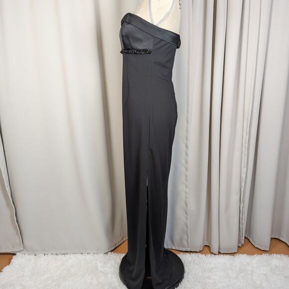Y2K Morgan & Co. by Linda Bernell Strapless Beaded Formal Dress Black Size 7/8 - Picture 3 of 13